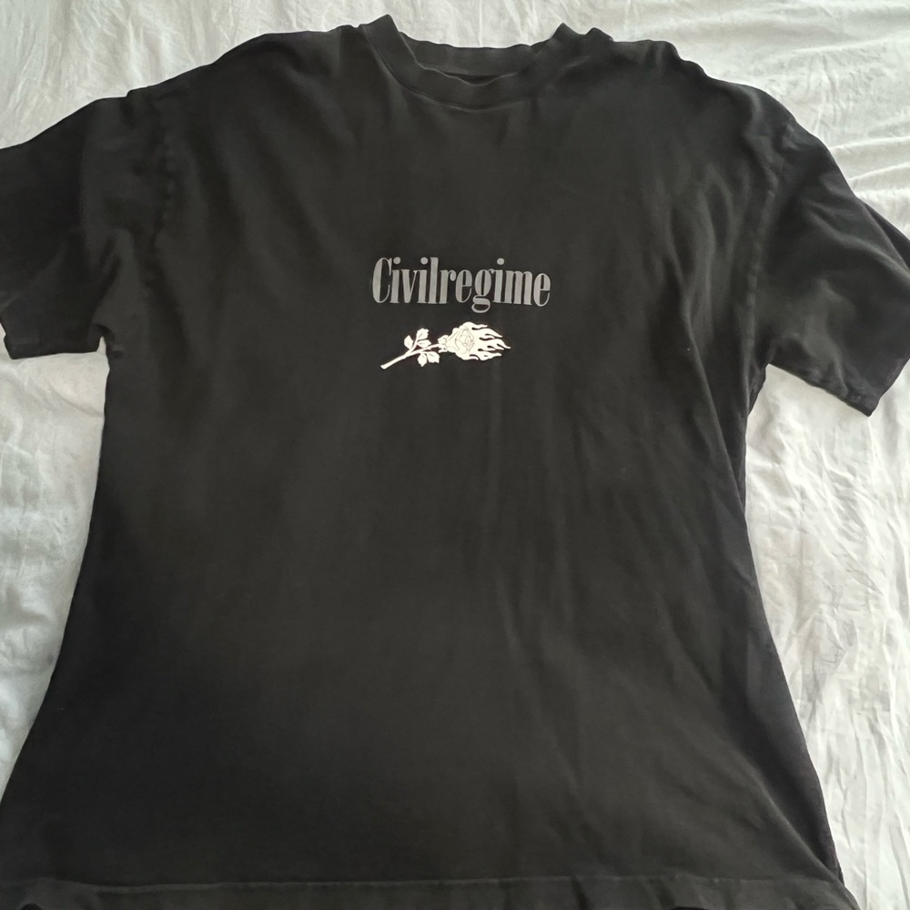 Black Short Sleeve Crew Neck Tee